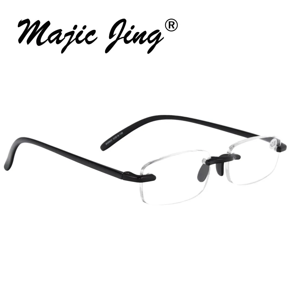 Magic Jing очки без оправы для чтения сверхлегкие очки для пресбиопии с добавлением:+ 100~+ 400 6635