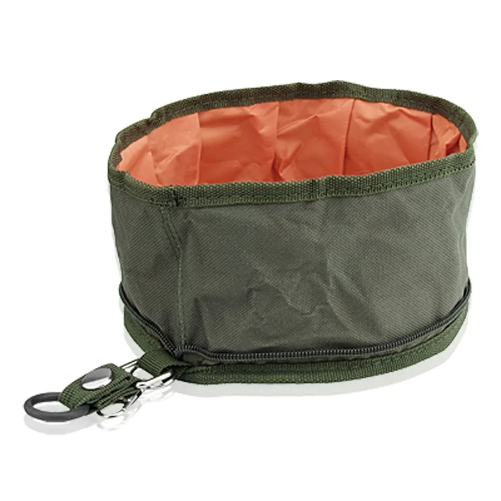 Folding Feeder Bowl Fabric Collapsible Pet Travel Bowl Potrable Water Drinker Pet Cat Dog Food
