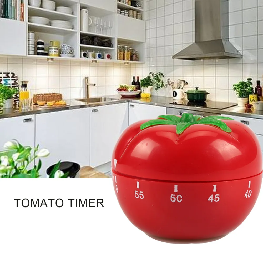 

Mechanical Timer 1-60min 360 Degree Fashion Cute Indoor Kitchen Tomato Mechanical Countdown Timer