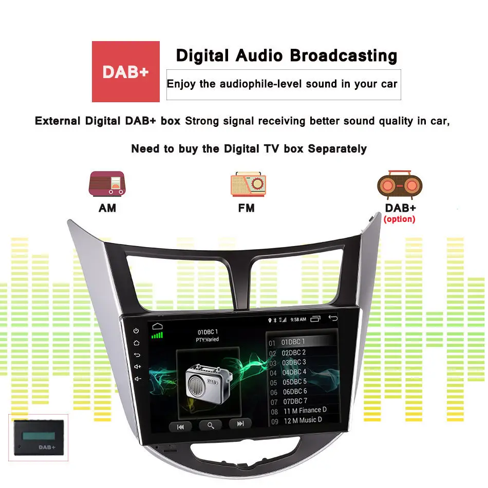 Best 9" Octa Core 1024*600 Android 9.0 4GB Car DVD GPS Player For Solaris Verna Accent Car PC Head unit Car Radio Player Navigation 4
