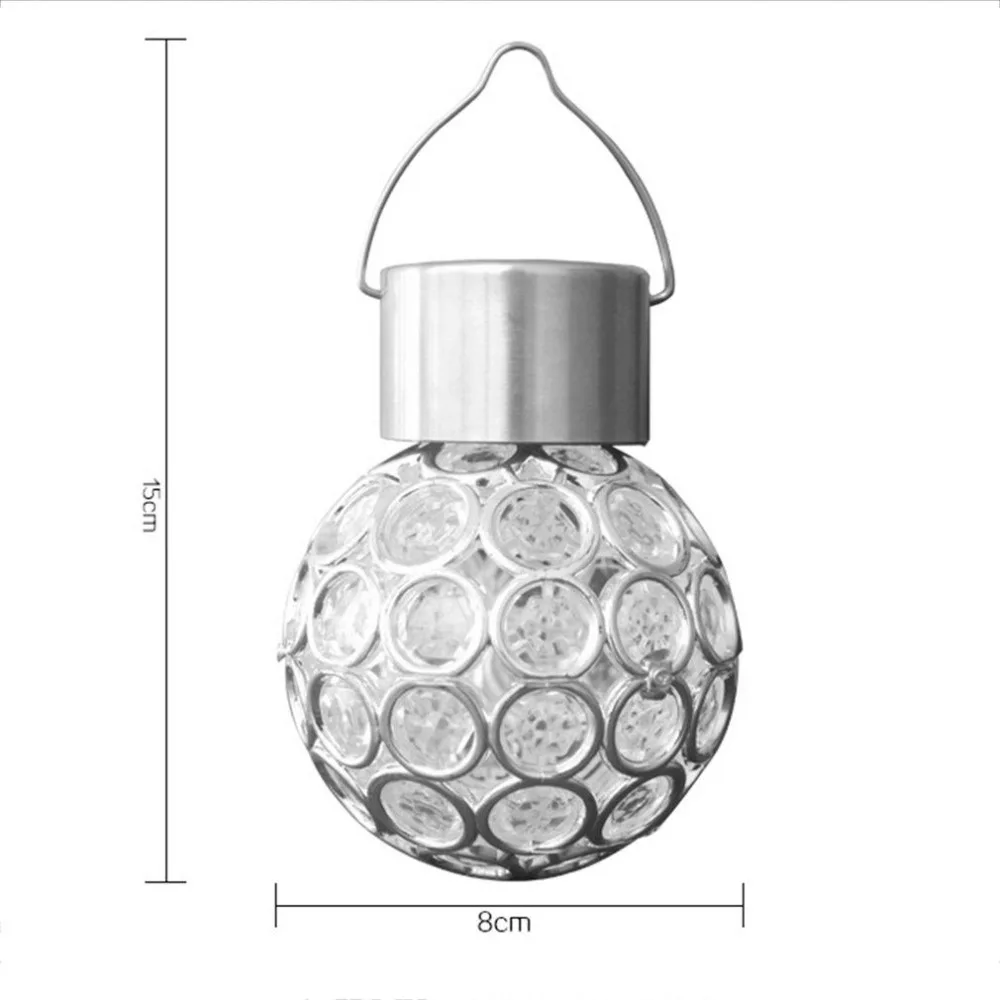 Jiaderui светодиодный уличный красочный Солнечный Шар Лампа Рождественская Новогодняя гирлянда декоративная подвесная дорожка ночные светильники Люстра