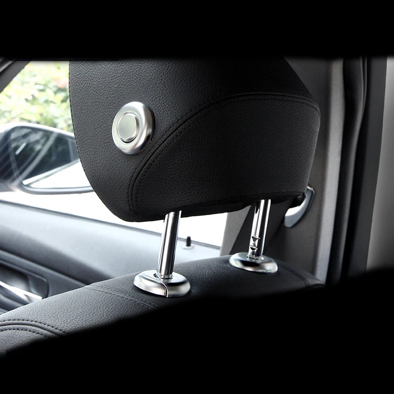 Car Rear Seat Headrest adjustment button Cover trim sequins for BMW 3 4