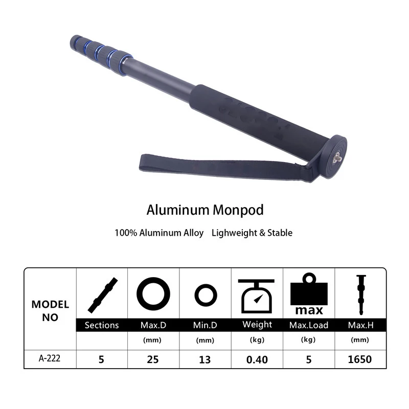 Manbily A 222 165 см/65 &quotПортативный Профессиональный DSLR камера монопод и M 1 шаровой