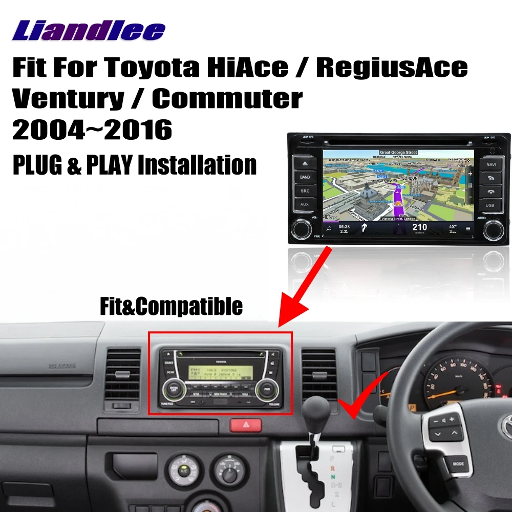 Perfect Liandlee Android Car Radio CD DVD Player GPS Navi Maps Camera OBD TV For Toyota HiAce / RegiusAce / Ventury / Commuter 2004~2016 1
