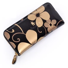 Paul ritter des echtes leder lange design damen-geldbörse mode reißverschluss rindsleder kupplung kleine clutch bag wallet weibliche