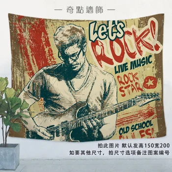 

Let's Rock Flag Banner Music Rock Band Home Decoration Hanging flag 4 Gromments in Corners 3*5FT 144cm*96cm