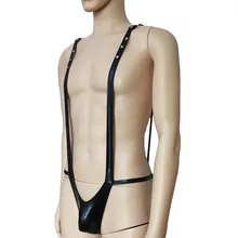 Сексуальное нижнее белье для него, с мокром эффектом, блестящее боди, жгут, мачо, для мужчин, для борьбы, стринги, бандаж, боди, Клубная одежда, нижнее белье