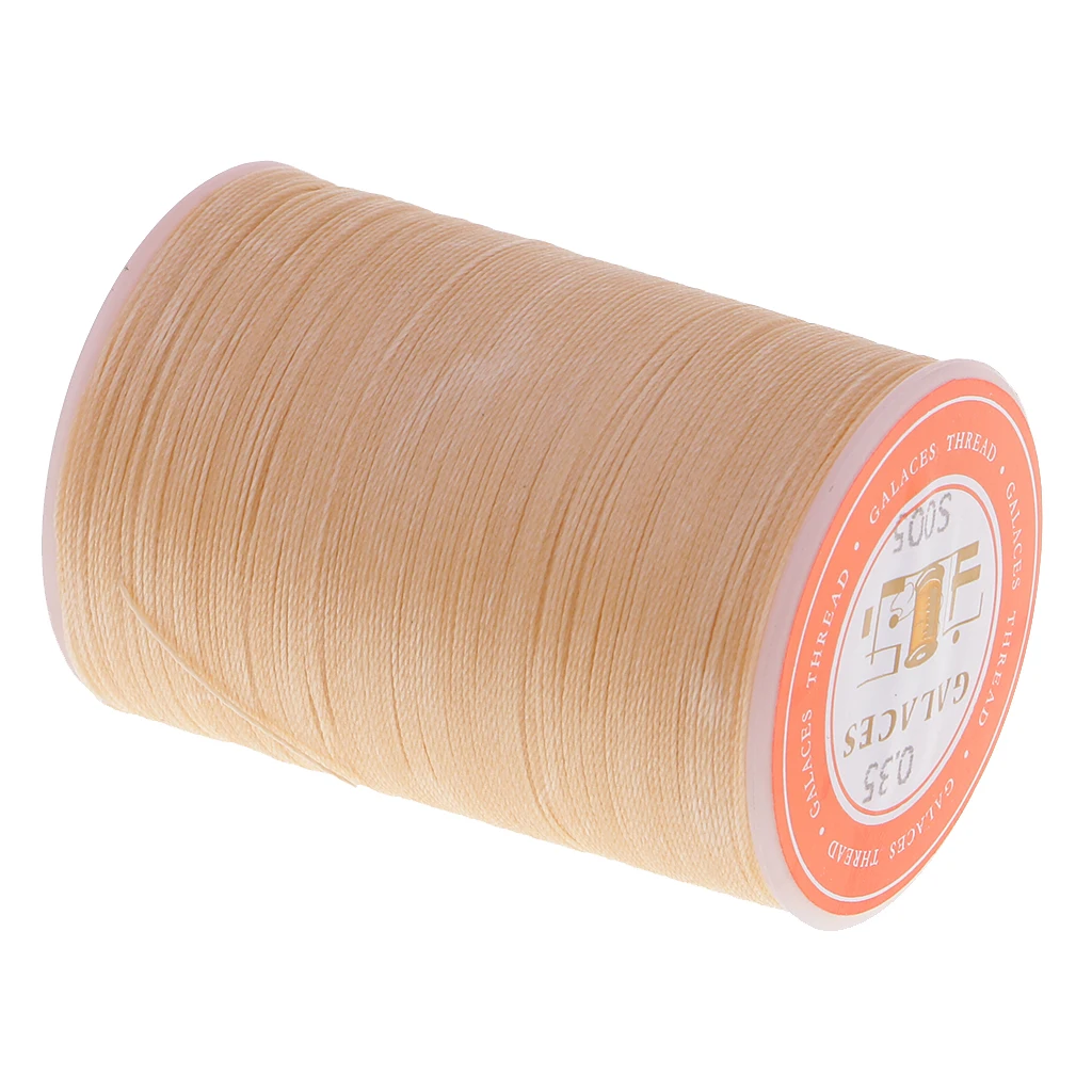 High Quality 4 Rolls 300M 0.35mm Durable Round Waxed Polyester Thread Wax String Leather Sewing Stitching Jewelry Craft