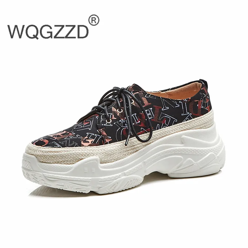 Up Plat 2018 Lace red Plate Ete Occasionnels Rond Femmes Imprimer Sneakers Chaussures forme Femme Zapatos Mocassins Black Bout Mujer PqFf44