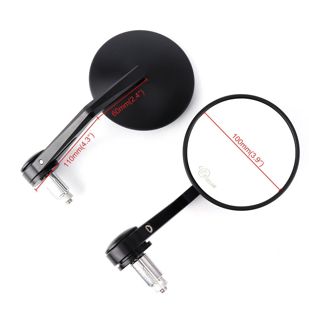  New Arrival E-mark Round Side Rear View Mirrors for Adjust 7/8