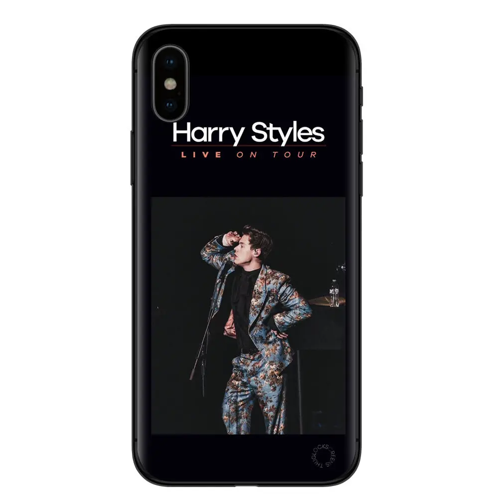RUIXKJ One Direction Tattoos Harry Styles чехлы для телефонов для iphone 5S SE 6 6S 7 7Plus 8 8 Plus X мягкий черный силиконовый чехол