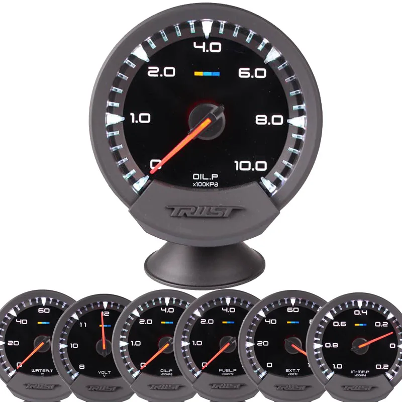 

Car Auto 12V 60mm 2.5inch 7 Colors Universal Oil Press Gauge Oil Pressure Meter With Sensor and Holder RPM Volt Water Temp Gauge