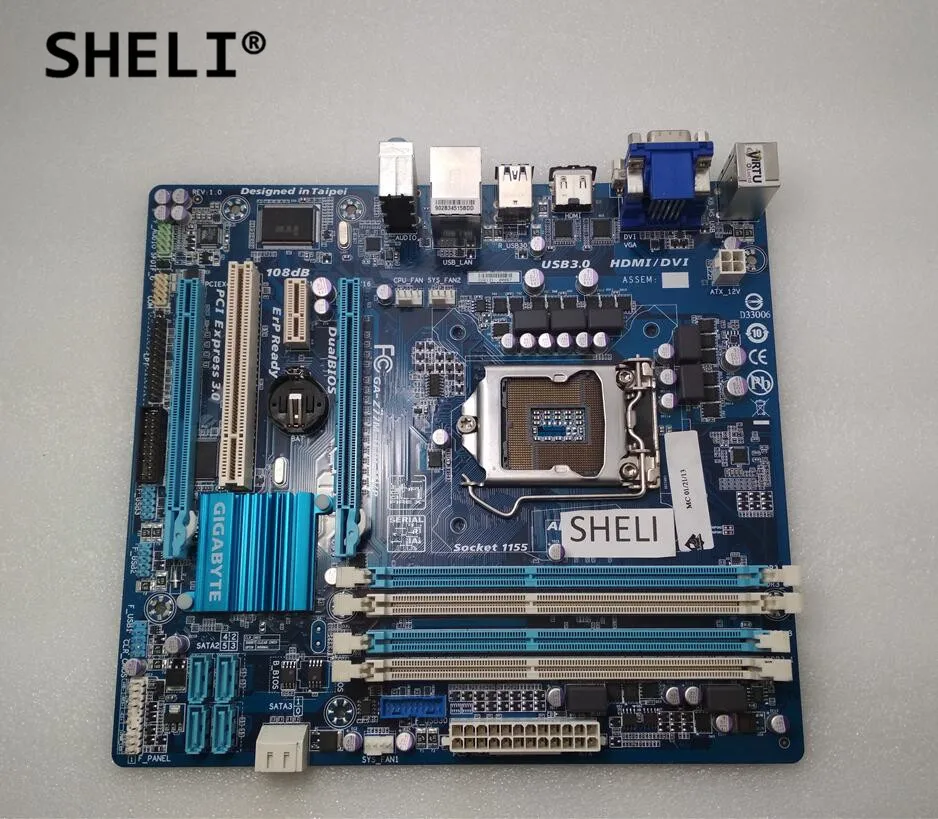 

SHELI For GIGA.BYTE GA-Z77M-D3H-MVP laptop Motherboard USB 3.0 Micro ATX notebook pc main board Mainboard Z77 Socket LGA 1155