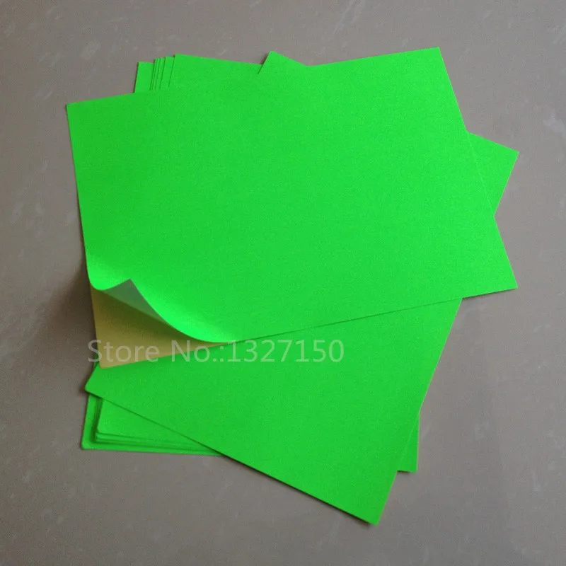 10 Sheet Fluorescent Green A4 Matte Self Adhesive Label Sticker Printer