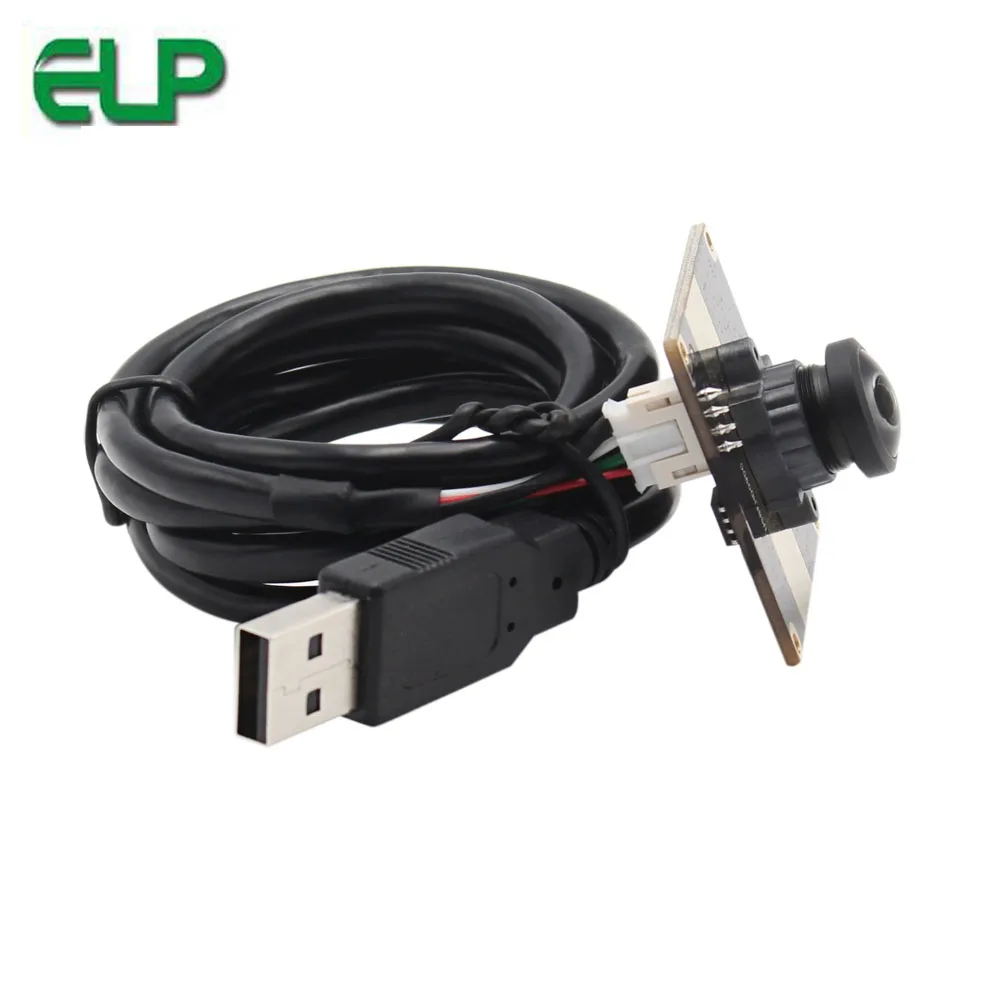 USB камера широкоугольная рыбий глаз с поддержкой Full HD 1080P и коррекцией