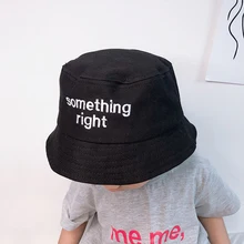 С вышивкой с надписями хлопковая Панама; ботинки в рыбацком стиле шляпы для мальчиков и девочек на открытом воздухе Дорожная шляпа шляпы от солнца