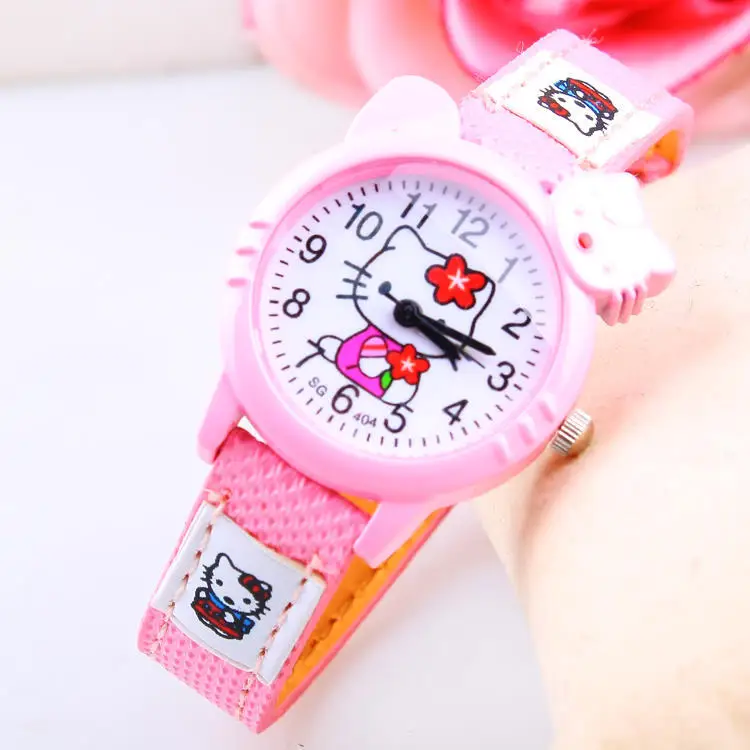 

2018 Fashion Cute KT Cat Kids Watch Wristwatches for Women Jelly color Hello kitty Beautiful Children Cartoon Watches Girls