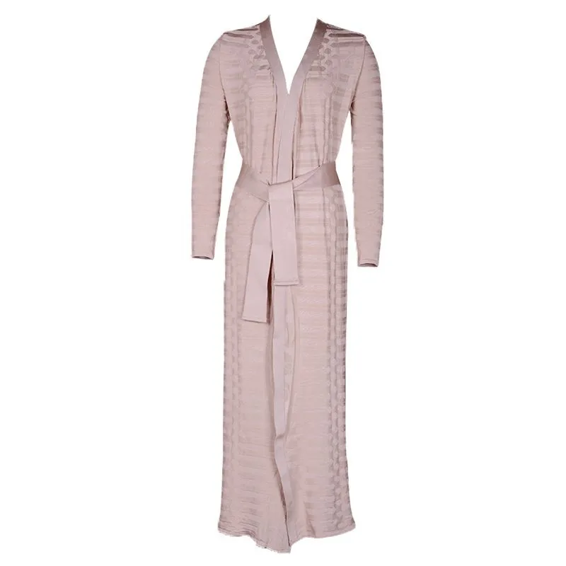 2016-New-summer-Fashion-Runway-Geometic-Jacquard-B-lmain-Celebrity-Party-Bandage-Cardigan-Bandage-Jacket (1)