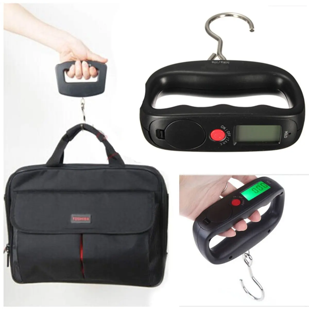 Electronic Hang Luggage Weight 50kg/10g LCD Digital Hook Scale Mini