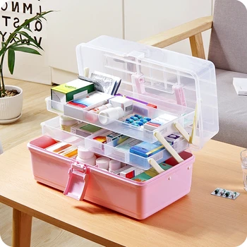 

2019 NEW MYSTICA First Aid Kit Medical Storage box Multi Function Environmental Plastic Organizer Case Travel Medicine Box