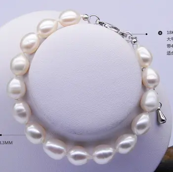

8-9MM 100% Genuine Natural Freshwater Pearl Bracelet Bangle Fashion Jewelry Nice Gift for Your Mothers, 30pcs/lot+Free Shipping