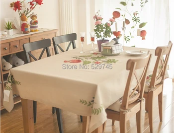 

Cotton Handmade embroidered Tablecloth Chinese Lu embroidered Table cloth Square Doilies Cover cloth Home Textile