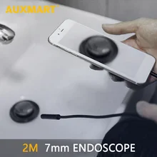 AUXMART мм 2 м 7 мм объектив USB кабель мини Android эндоскоп камера провода змея трубки инспекции бороскоп 6 светодио дный для Android смартфон PC