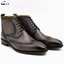cie square brogue toe full grain genuine calf leather boot patina gray handmade leather lacing derby ankle boots uomo scarpe A01 cie square brogue toe full grain genuine calf leather boot patina gray handmade leather lacing derby ankle boots uomo scarpe A01
