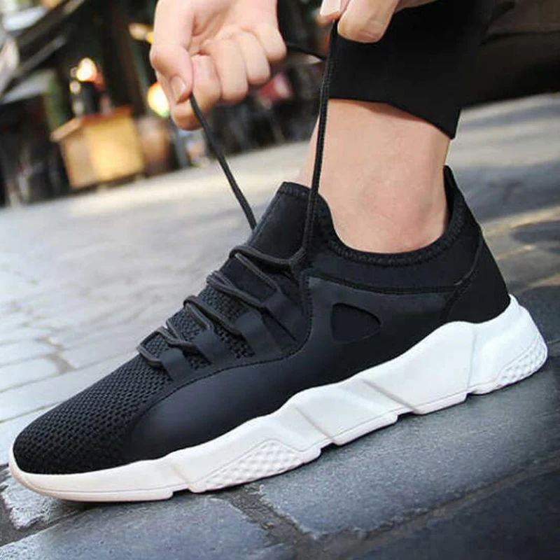 

New 2018 autumn men sneakers breathable mesh men casual shoes flat sport shoes for men zapatos de hombre