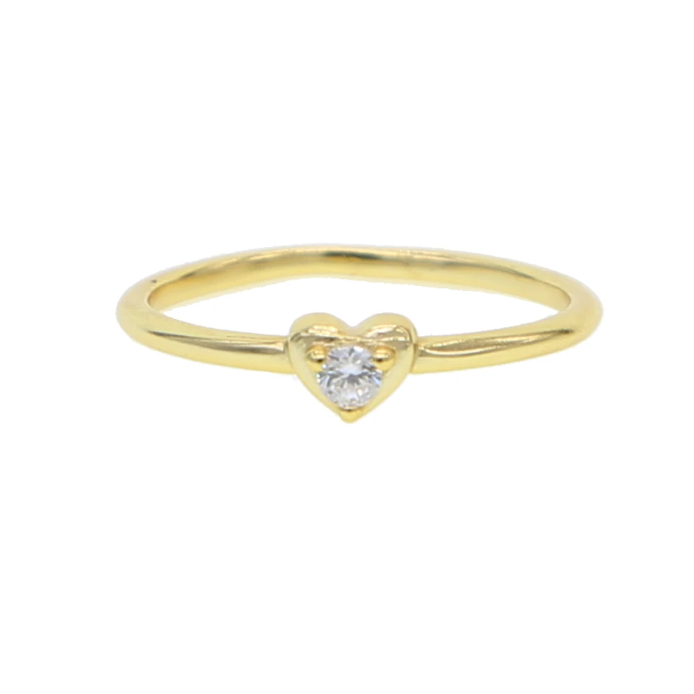 

100% 925 STERLING SILVER mini heart simple design minimal lover gift heart girl women minimalist delicate ring 925