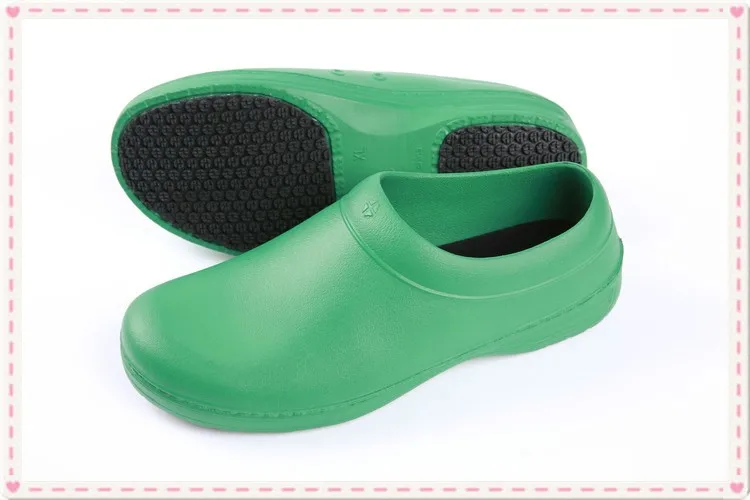 Нескользящая маслостойкая Водонепроницаемая шеф-повара кухонная обувь для шеф-повара Рабочая обувь со стелькой аксессуары для пищевых услуг - Цвет: Зеленый