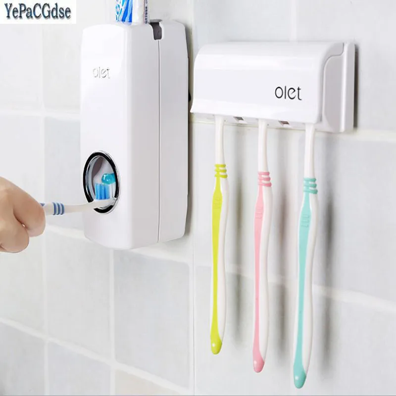YEPACGDSE 1 комплект держатель зубной щетки Автоматический Дозатор пасты + 5 настенное