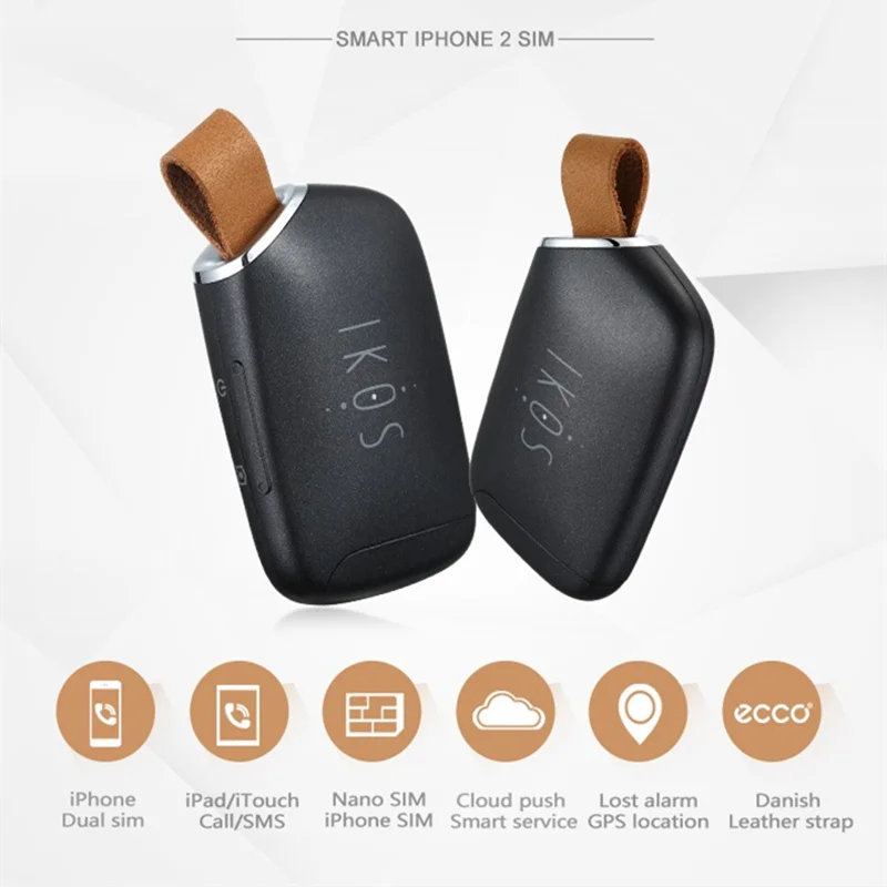 

IKOS Two Active SIM Cards Adapter For iPhone 6 7 8 X XS MAX Dual SIM Cards Bluetooth Standby Adapter For iPod iPad No Jailbreak