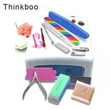 14 шт модный набор для маникюра УФ-лампа Гель-лак для ногтей Набор для ультрафиолетовой обработки основа гель верхнее покрытие пилка для ногтей кисти маникюрный набор по уходу за ногтями все для ногтей