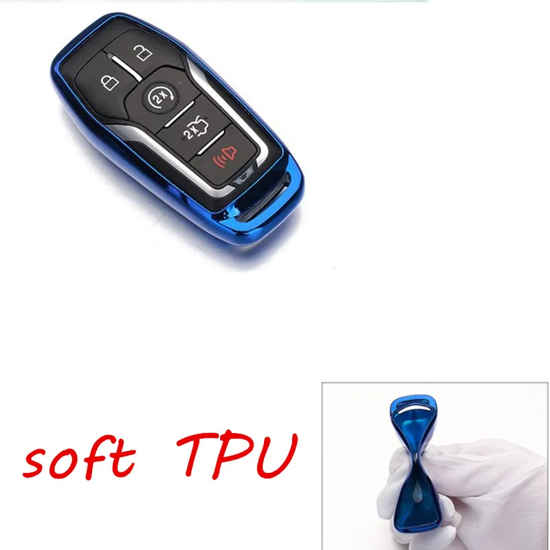 Мягкий чехол для ключа из ТПУ 2015 2016 FORD FUSION MONDEO MUSTANG F 150 LINCOLN EDGE EXPLORER MK 4 button 2018|Футляр