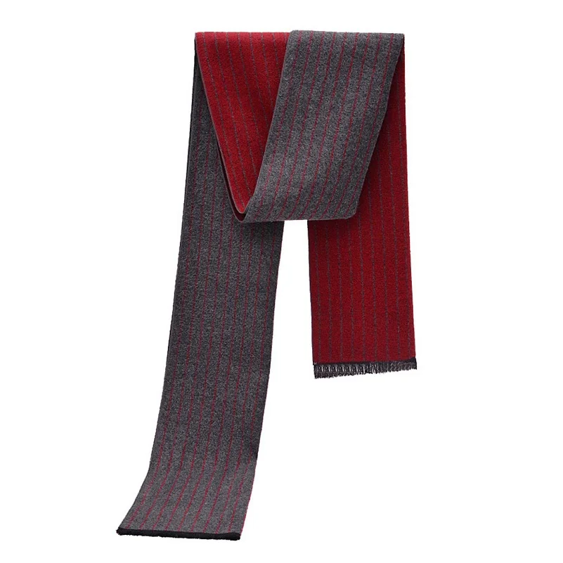 fashion businessmen winter Scarf Unisex silk striped scarf men Cashmere
