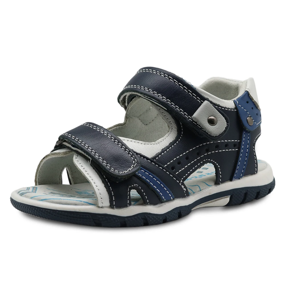 Сандалии Apakowa для мальчиков из натуральной кожи на плоской подошве|boys sandals|kids