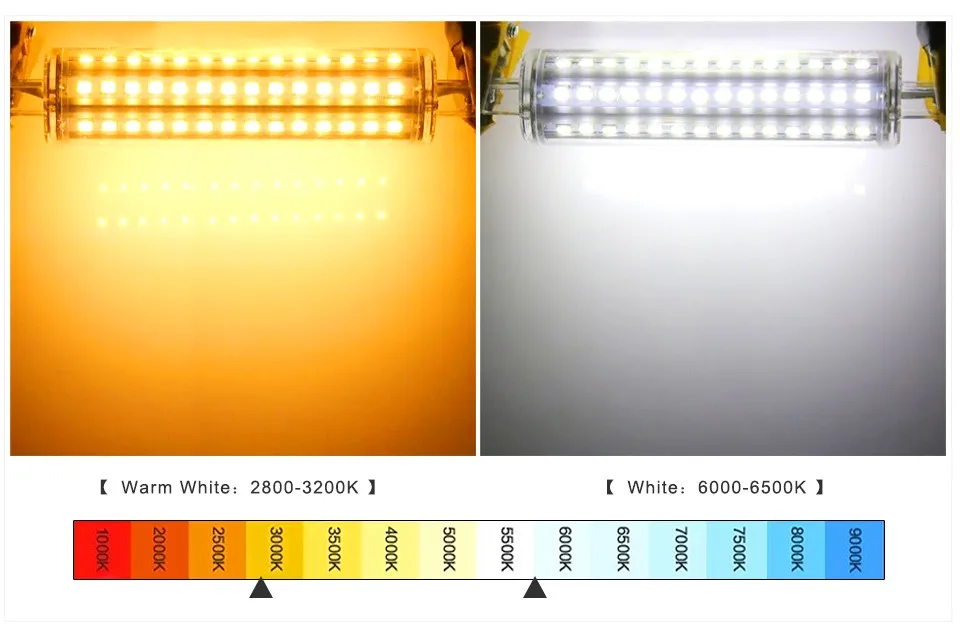 1 шт. R7S светодиодный светильник с регулируемой яркостью 5 Вт J78 78 мм/10 Вт J118 118 мм переменного тока 110 В-220 в горизонтальный светильник галогенная лампа для прожектора