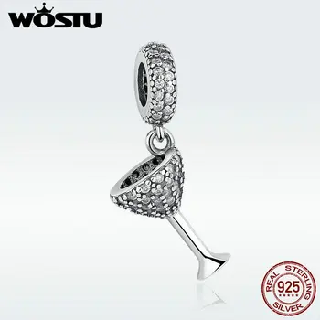 

925 Sterling Silver Night Out Charm Clear CZ Fit Original WST Bracelet Bangle For Women Girl Authentic Jewelry Gift SDPS110