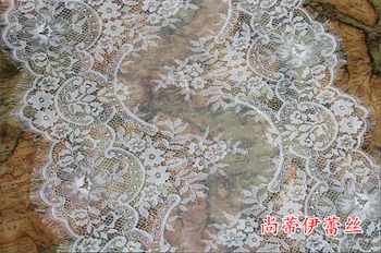 

3meter per pc New Embroidered Net Lace Mesh Trim Ribbon Fabric Decorated Guipure Lace
