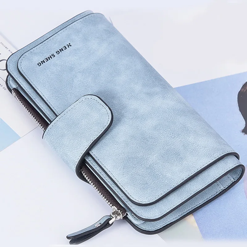 

NIBESSER Solid Color Women Wallets Long Wallet Female Purse Pu Leather Wallets Large Capacity Ladies Coin Purses Phone Pouch
