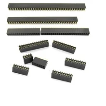 100 шт. 2 54 мм 0 10 &quotPCB Женский Заголовок 4 6 8 12 14 16 18 20 24 26 30 32 40 Pin