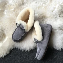 Г., водонепроницаемые женские туфли на плоской подошве из натуральной кожи Удобные зимние теплые ботинки на натуральном меху модная Нескользящая женская обувь