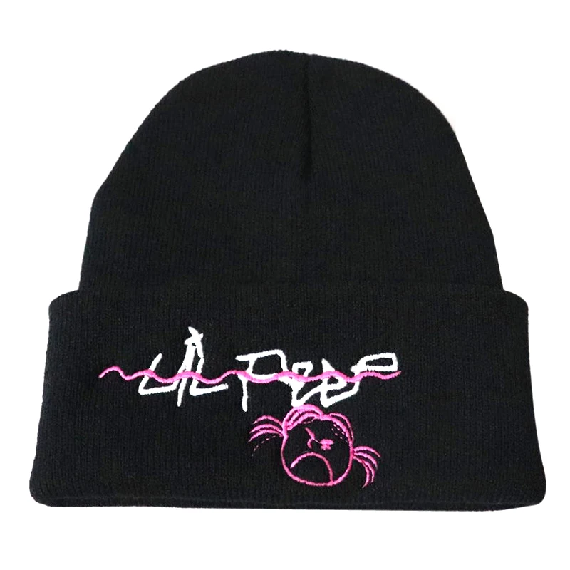 Lil Peep Beanie вышивка Repper Love lil. peep Мужская и женская унисекс вязаная шапка вязанные шапочки Skullies теплая зимняя Лыжная хип-хоп шапка