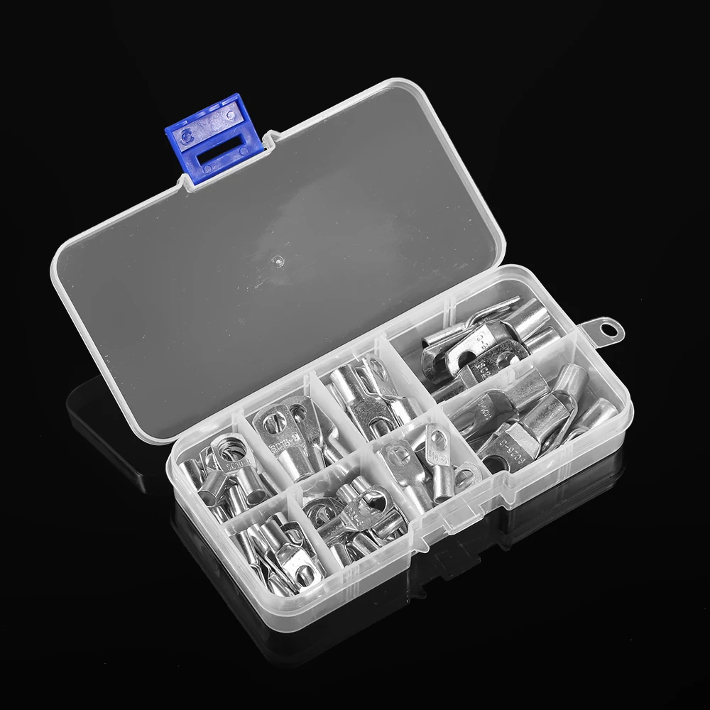 

60pcs terminator Tinned Copper Cable Lugs Battery connector terminal Set electrical Welding Cable Wire Connector crimp ferrules