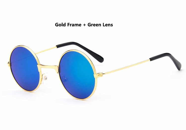 DIGUYAO oculos de sol для мальчиков и девочек, сплав, круглая оправа, Разноцветные детские солнцезащитные очки, брендовые, антибликовые, модные детские очки - Цвет линз: Зеленый