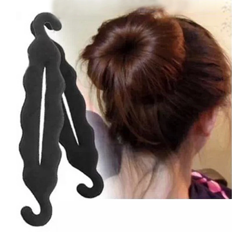Women Magic Foam Sponge Hair Disk Hair Device Donut Quick Messy