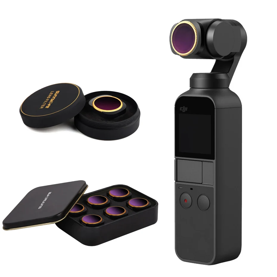 Набор фильтров для объектива Osmo Pocket UV CPL ND 4 8 16 32 PL DJI комплект 3 осевых ручных