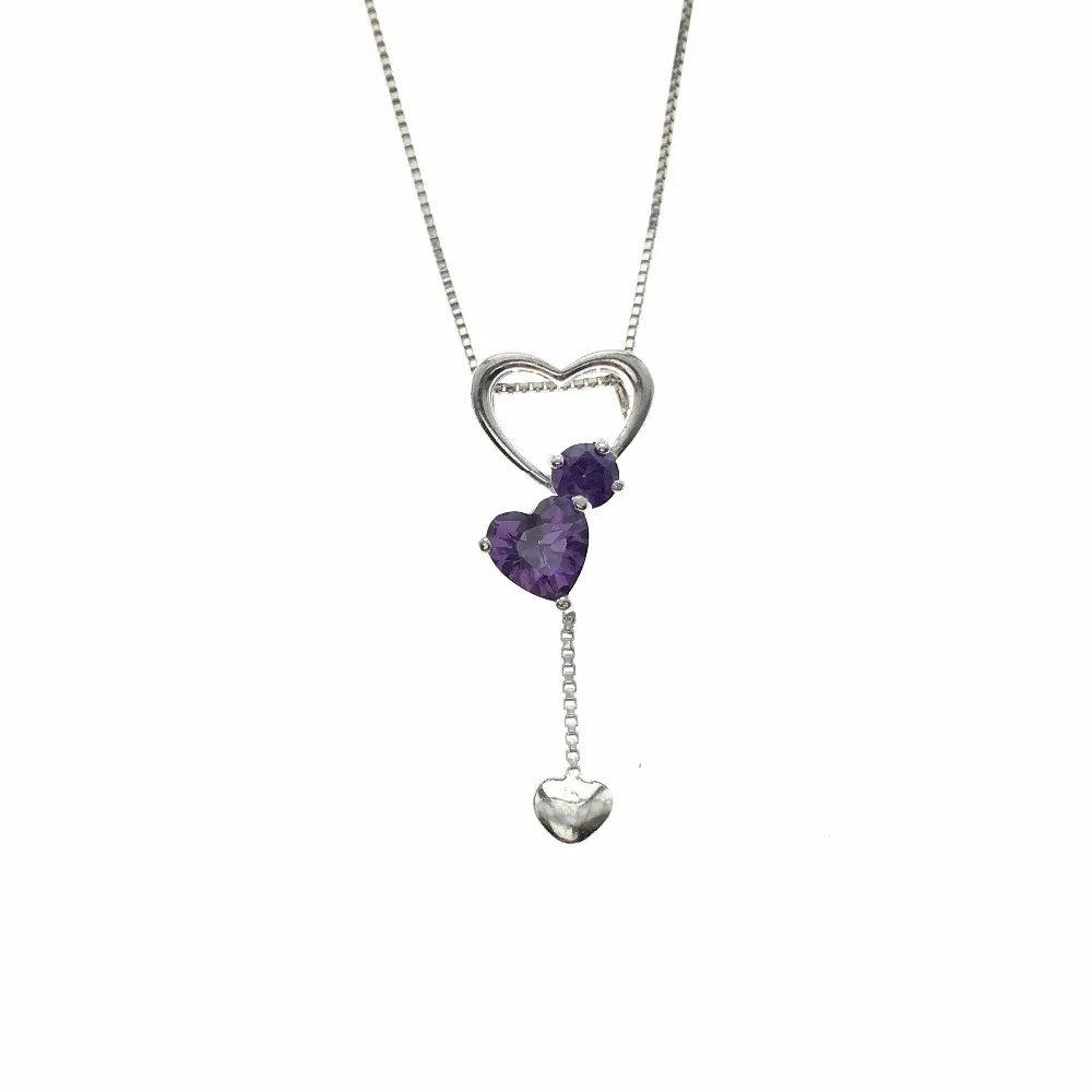 Special Long Chain Heart Necklaces & Pendants Arrow In Love Sterling