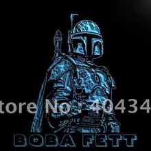 LC097-Boba Фетт Звездные войны редкий светодиодный неоновый свет знак